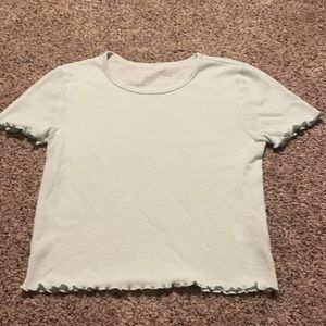 American Eagle Light Mint Cropped Tee - medium